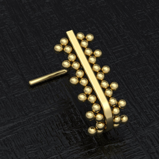 Nose Hoop With Stud Surgical Steel - TitaniumFashion