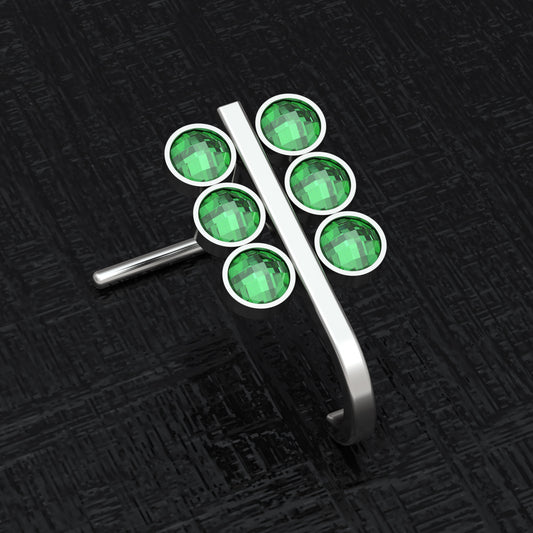 CZ Nose Hoop With Stud Titanium Implant Grade - TitaniumFashion