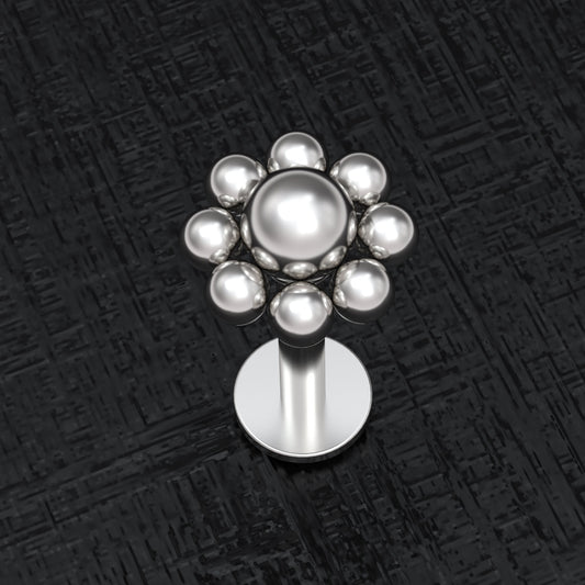 Surgical Steel Lip Ring - TitaniumFashion