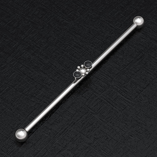 Surgical Steel Industrial Barbell 14g - TitaniumFashion
