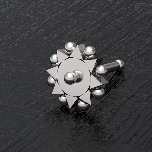 Surgical Steel Nose Stud Screw - TitaniumFashion