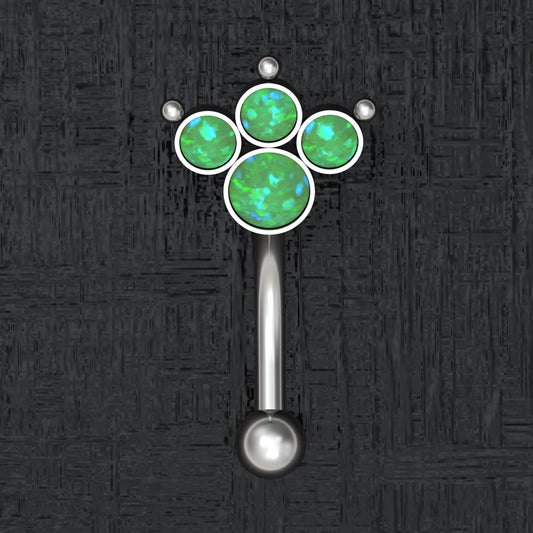 Titanium Rook Earring Opal - TitaniumFashion