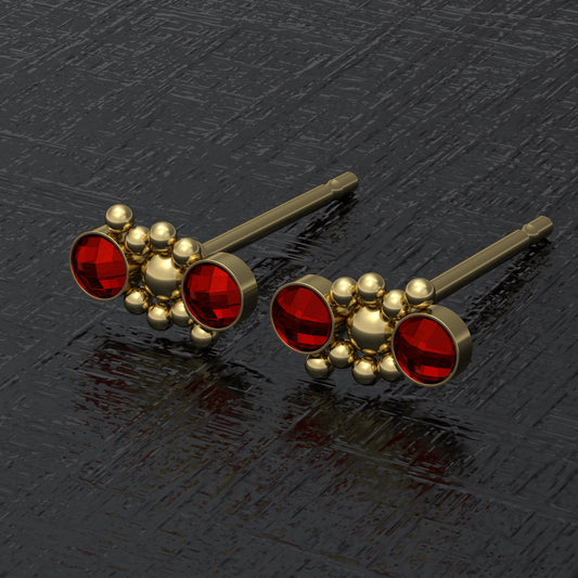Tiny Earring Studs Surgical Steel - TitaniumFashion