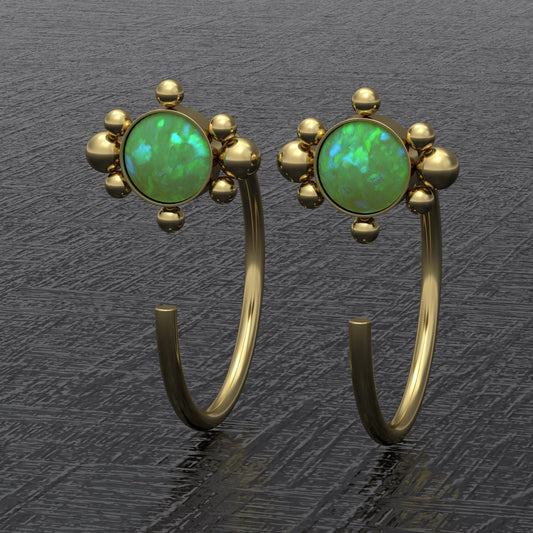 Open Hoop Earrings Surgical Steel - TitaniumFashion