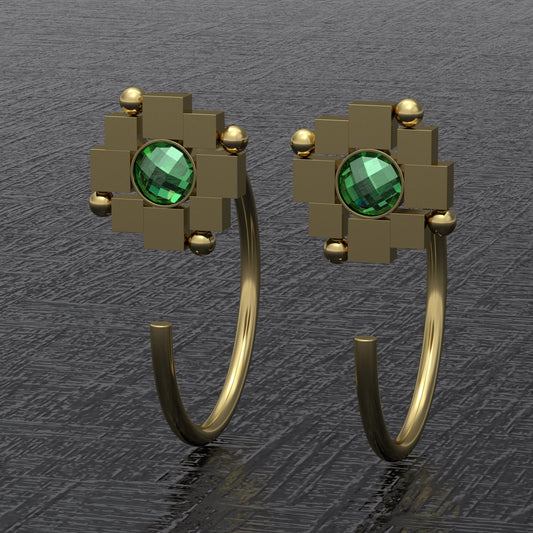 CZ Small Hoop Earrings Surgical Steel - TitaniumFashion