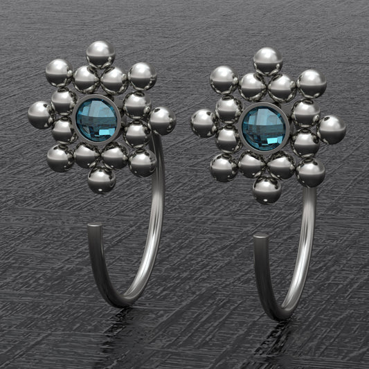 Small Hoop Earrings CZ - TitaniumFashion