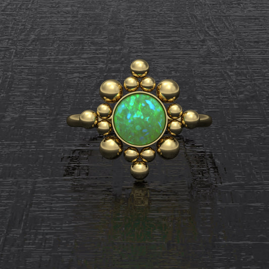 Surgical Steel Nose Hoop Opal - TitaniumFashion