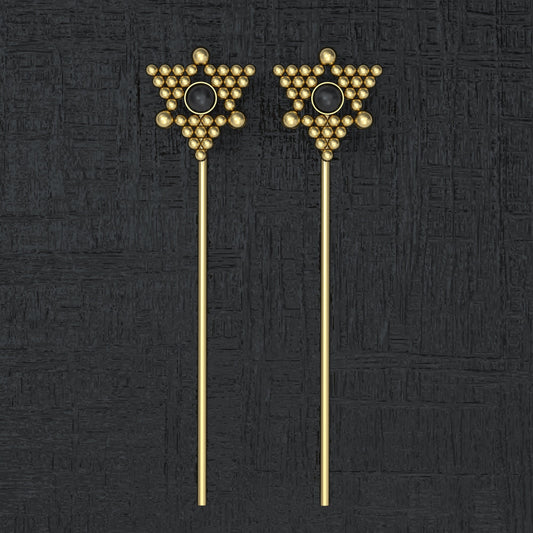 Onyx Drop Earrings - TitaniumFashion