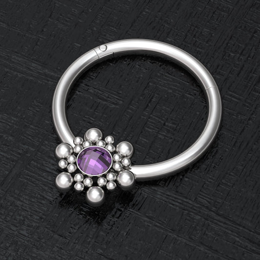 CZ Nipple Clicker Surgical Steel - TitaniumFashion