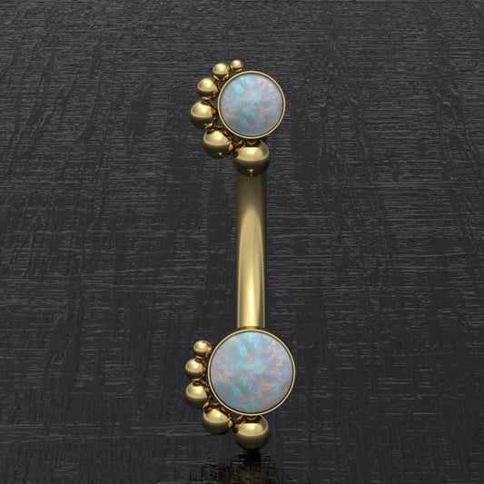 Opal Belly Ring Surgical Steel - TitaniumFashion