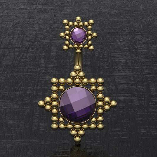 Belly Ring CZ - TitaniumFashion