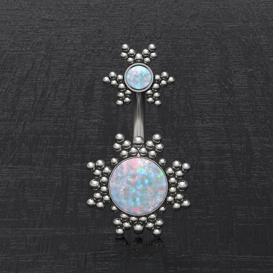 Titanium Belly Ring Opal - TitaniumFashion