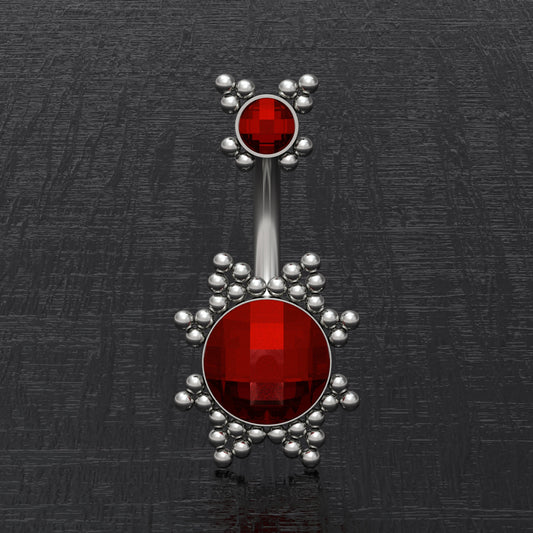 Titanium Belly Button Ring CZ - TitaniumFashion