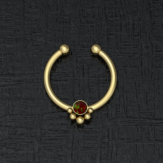 Fake Nose Ring Surgical Steel - TitaniumFashion