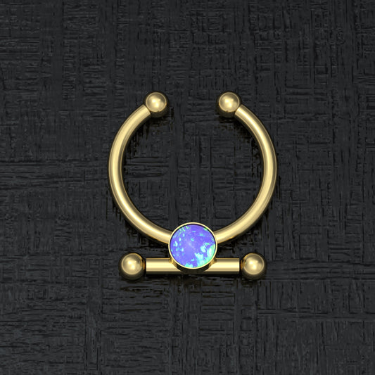 Fake Nose Ring Opal - TitaniumFashion