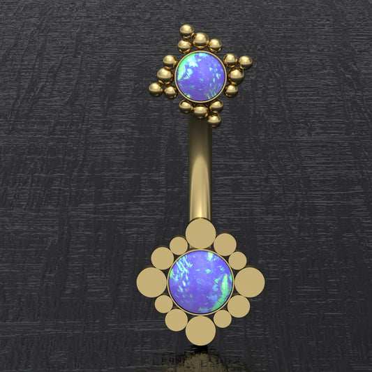 Opal Belly Ring Surgical Steel - TitaniumFashion