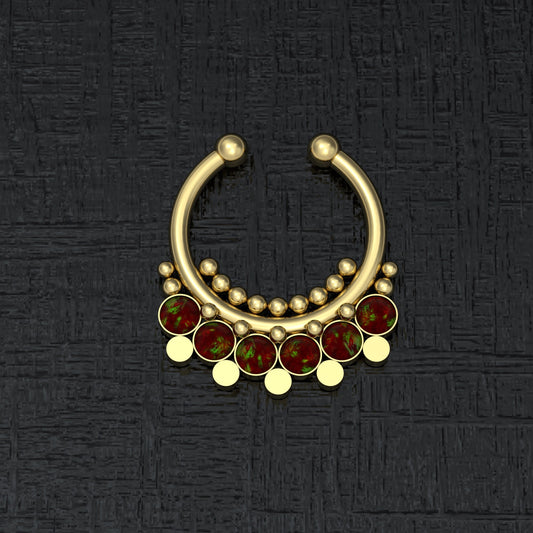 Non Pierced Nose Ring Surgical Steel - TitaniumFashion