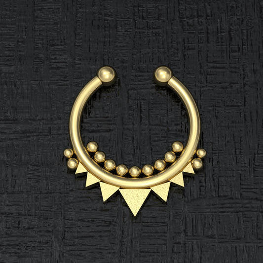 Surgical Steel Fake Septum Ring - TitaniumFashion