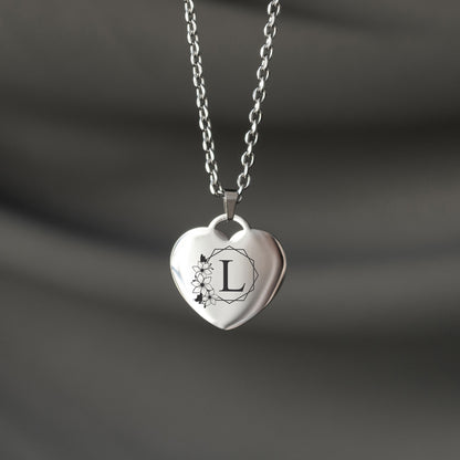 Initial Charm Necklace – Personalized Engraved Jewelry