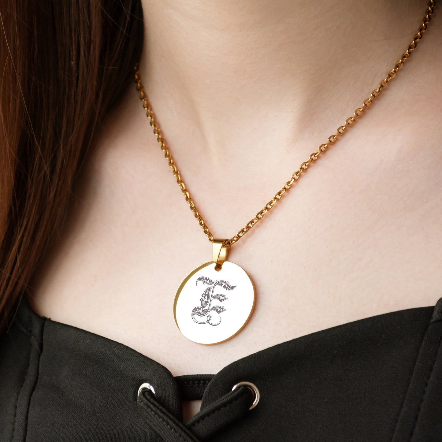 Engraved Letter Necklace – Custom Minimalist Pendant