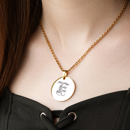 Engraved Letter Necklace – Custom Minimalist Pendant