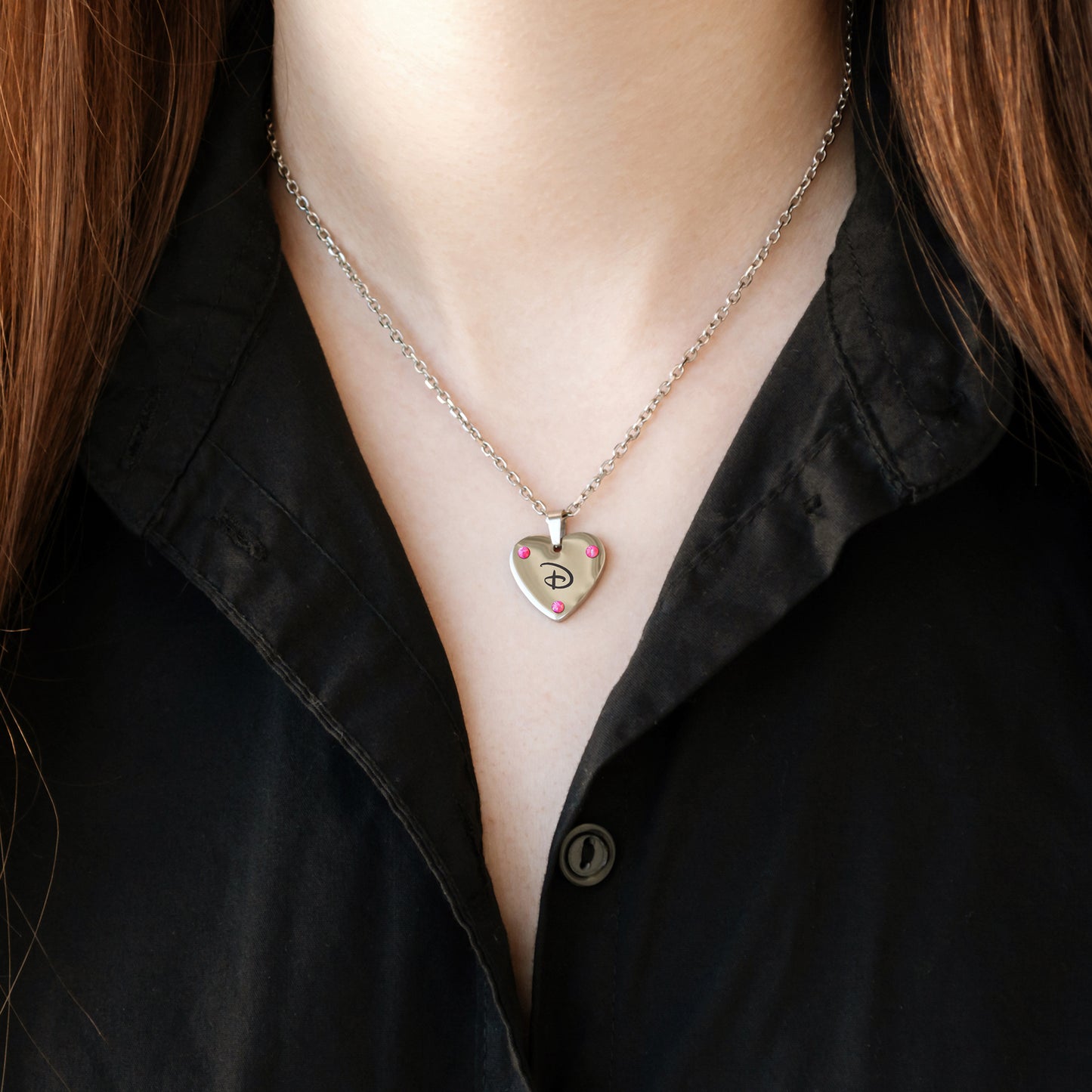 Custom Initial Necklace – Engraved Letter Pendant