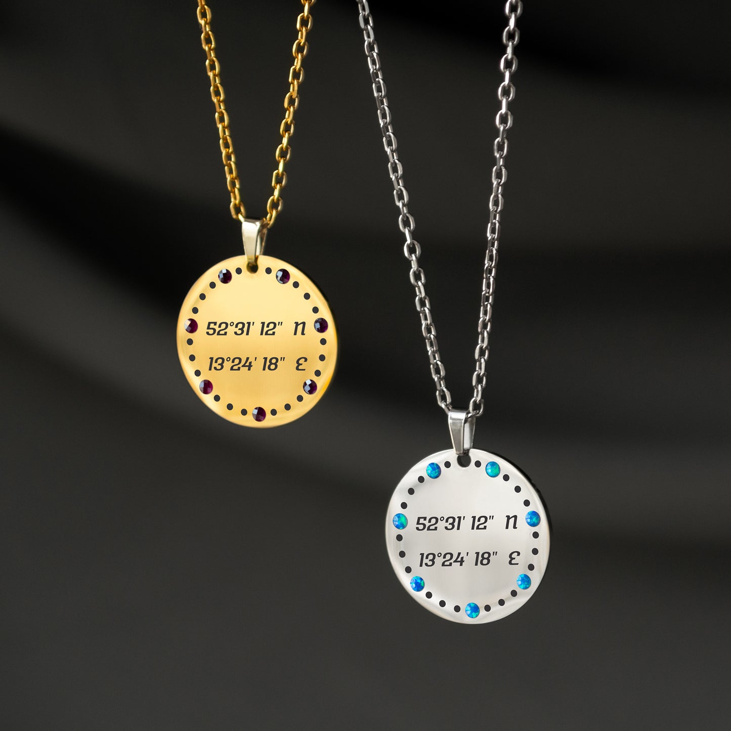 Custom Coordinates Pendant – Latitude Longitude Necklace Gift
