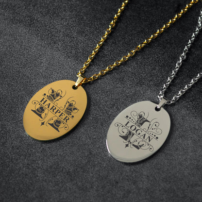 Engraved Letter Necklace – Custom Minimalist Pendant