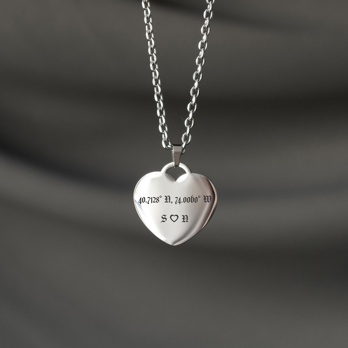 Personalized Latitude Longitude Necklace – Custom Engraved Jewelry