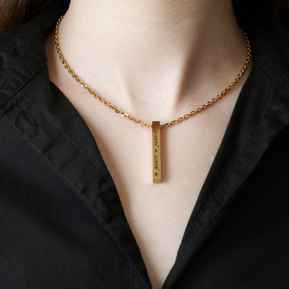 Custom Engraved Coordinates Necklace – Minimalist Jewelry Gift