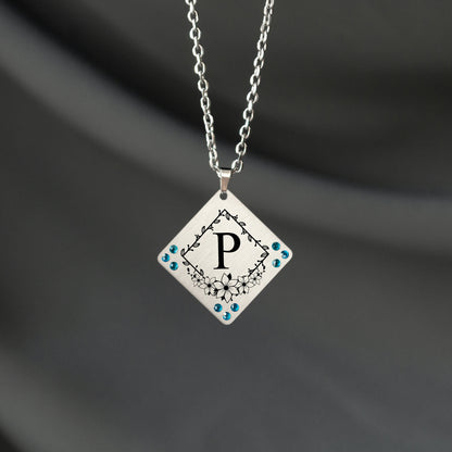 Minimalist Initial Necklace – Custom Engraved Jewelry