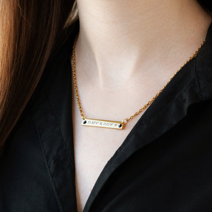 Engraved Coordinates Necklace – Custom Stainless Steel Jewelry