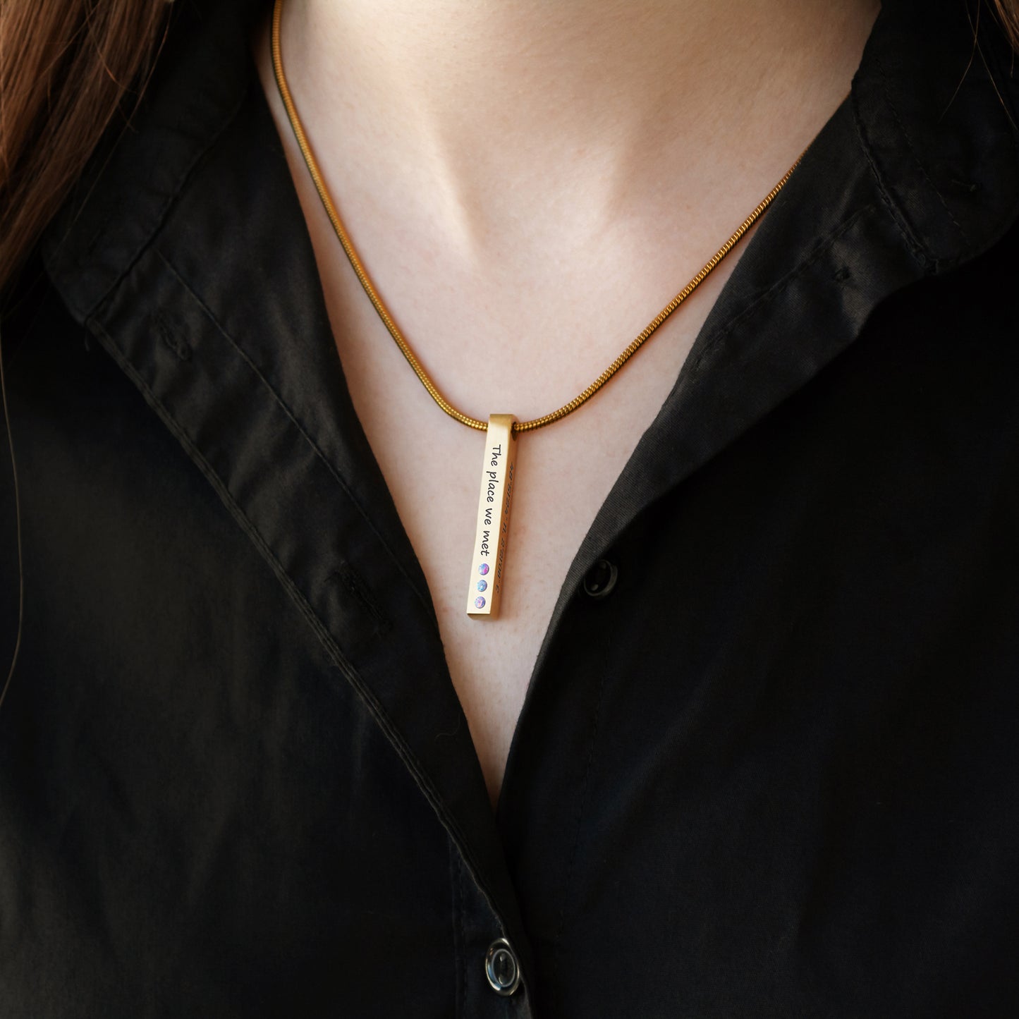 Custom Coordinates Necklace – Personalized Engraved Jewelry