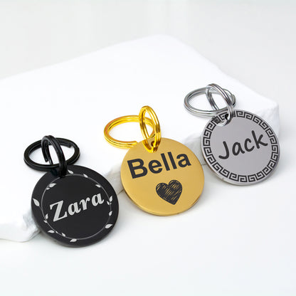 Stainless Steel Dog ID Tag - Custom Engraved Pet Tag