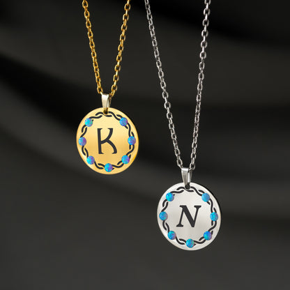 Initial Charm Necklace – Personalized Engraved Jewelry