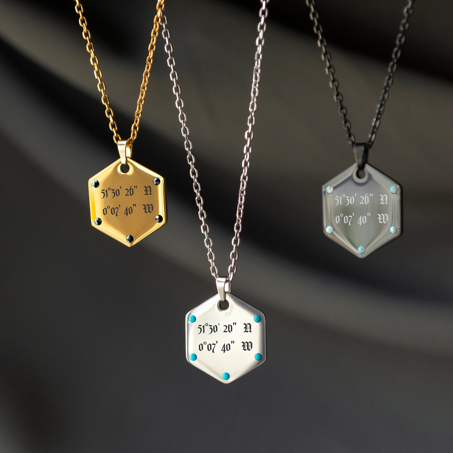 Engraved Coordinates Necklace – Custom Jewelry for Everyday Wear