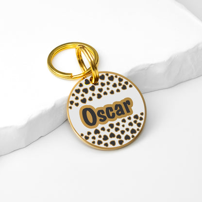 Dog Name Tag - Double Sided Engraved Pet Collar Tag