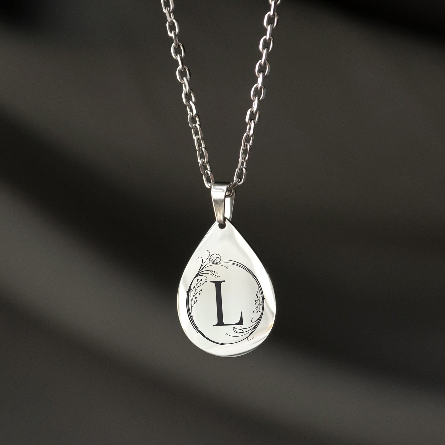 Initial Letter Necklace – Personalized Engraved Pendant