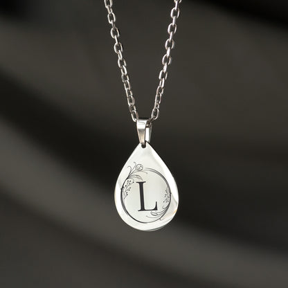 Initial Letter Necklace – Personalized Engraved Pendant
