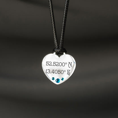 Custom Coordinates Pendant – Latitude Longitude Necklace Gift