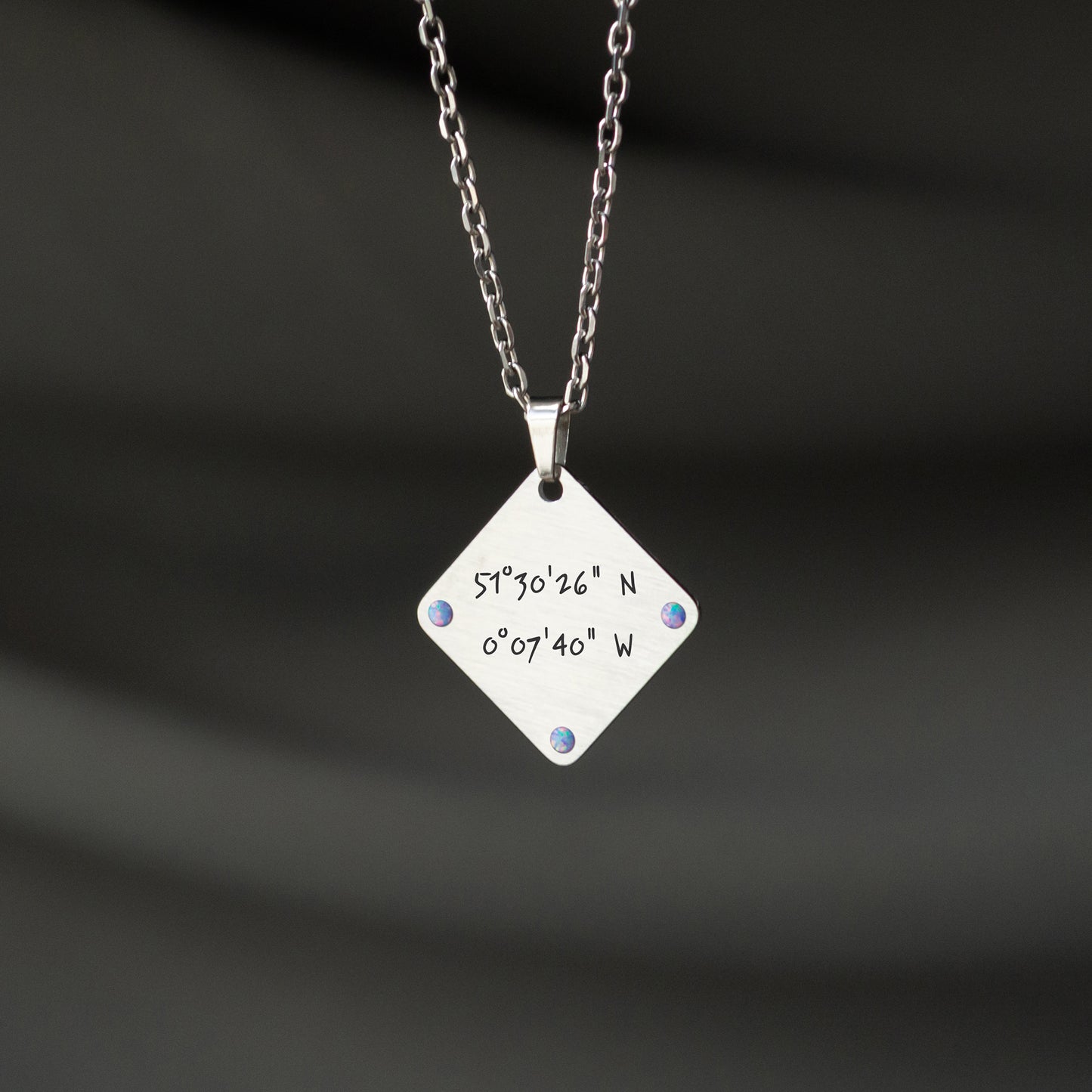 Custom Coordinates Necklace – Personalized Engraved Jewelry