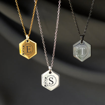 Minimalist Initial Necklace – Custom Engraved Jewelry
