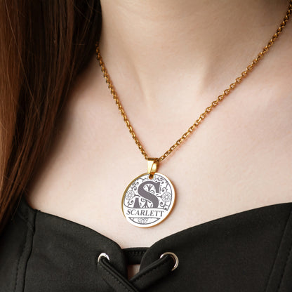 Custom Letter Necklace – Engraved Monogram Pendant