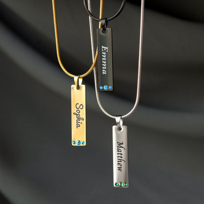 Custom Name Necklace – Engraved Minimalist Jewelry