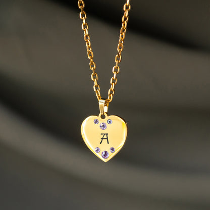 Engraved Initial Necklace – Custom Letter Pendant