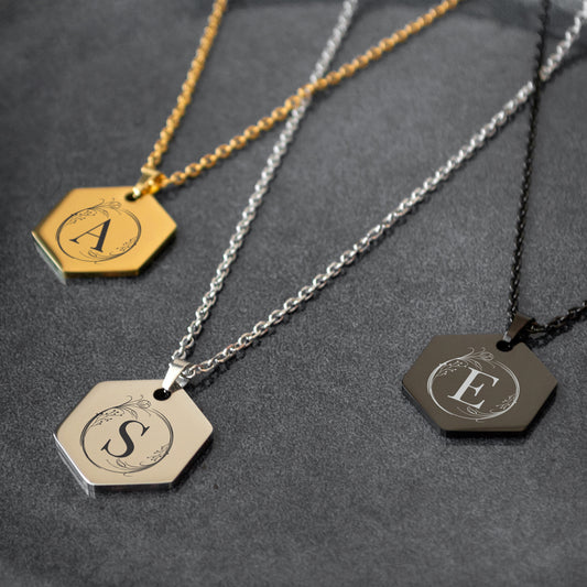 Personalized Letter Necklace – Custom Monogram Pendant