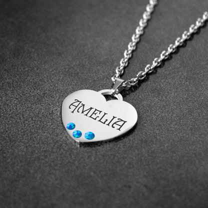 Custom Engraved Necklace – Name or Short Text Jewelry