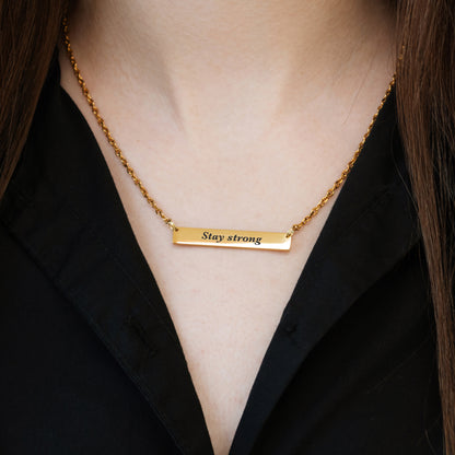 Custom Engraved Necklace – Name or Short Text Jewelry