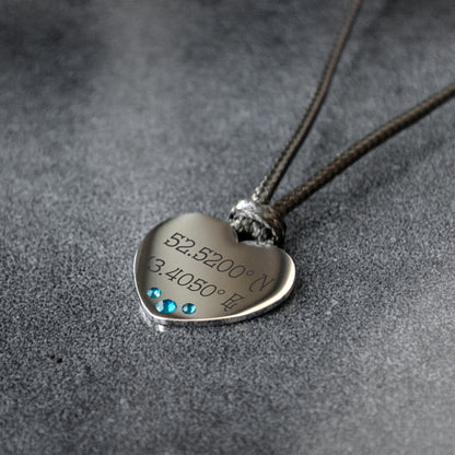 Custom Coordinates Pendant – Latitude Longitude Necklace Gift