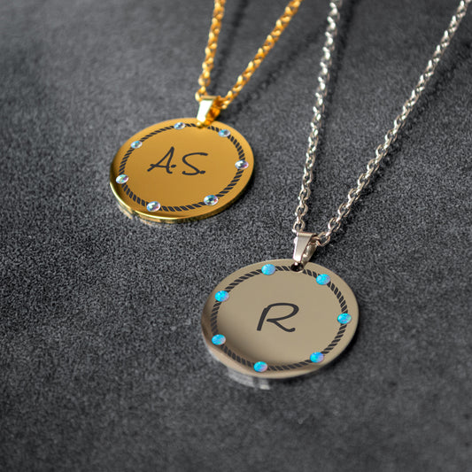 Initial Letter Necklace – Personalized Engraved Pendant